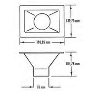 Légbeömlő nyílás átmérő: 70 mm (3399-12)