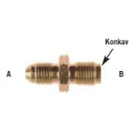UNF adapter A: Dash 3- 3/8 konvex B: M10x1,25 mm acél (2062-0) UNF adapter A: Dash 3- 3/8 konvex B: M10x1,25 mm acél (2062-0)